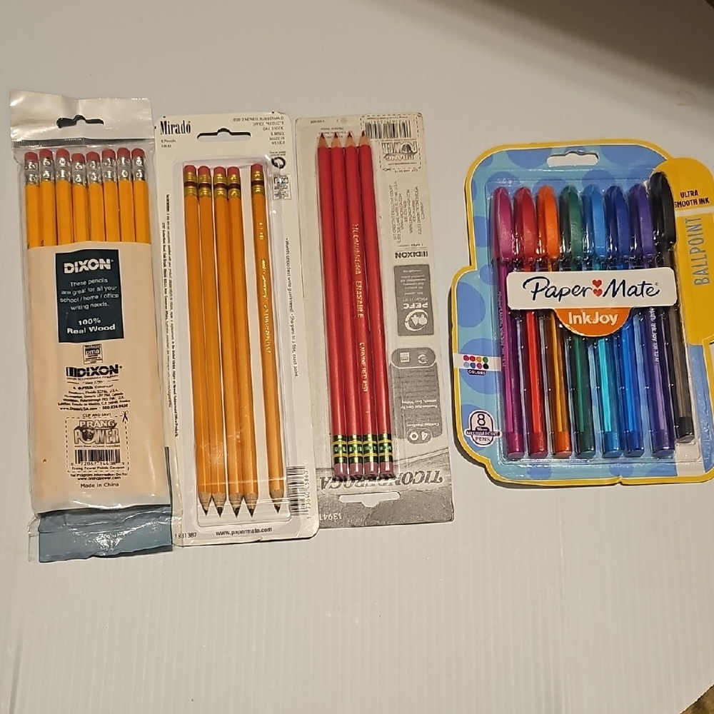 Assorted Pencils and Pens Set